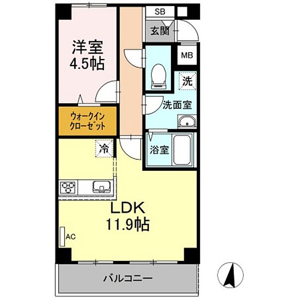 グランメゾン宮内 ｜広島県廿日市市宮内4丁目(賃貸マンション1LDK・2階・45.00㎡)の写真 その2