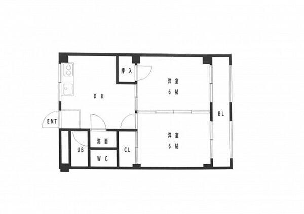 日吉マンション ｜広島県広島市南区皆実町1丁目(賃貸マンション2DK・3階・50.00㎡)の写真 その2