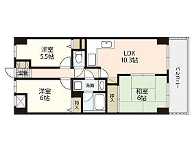 ライオンズマンション古江西  ｜ 広島県広島市西区古江西町（賃貸マンション3LDK・5階・62.60㎡） その2