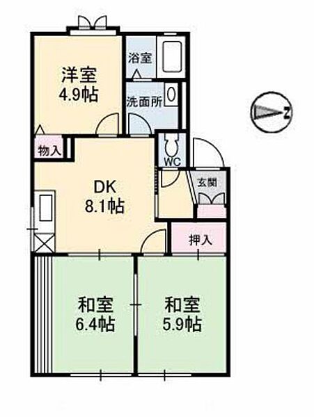 セフィラ田島 ｜広島県広島市南区宇品神田3丁目(賃貸アパート3DK・1階・53.14㎡)の写真 その2