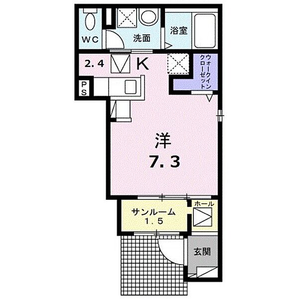 シャンス　アン ｜広島県広島市安佐南区上安3丁目(賃貸アパート1R・1階・29.40㎡)の写真 その2