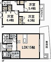 広島県広島市安佐南区古市1丁目（賃貸タウンハウス3LDK・1階・79.00㎡） その2