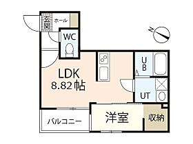 フリートフォルヴィラ古江新町A  ｜ 広島県広島市西区古江新町（賃貸アパート1LDK・2階・29.82㎡） その2