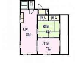 渡辺ビル 2LDKの間取図画像