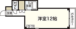 スパジオカーサ ワンルームの間取図画像