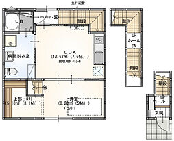 s.a.box寺家B棟 3階1LDKの間取り