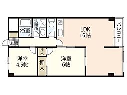 ウィング88 2LDKの間取図画像