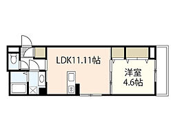L,crew舟入南 1LDKの間取図画像