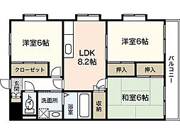 プレミール・S 3LDKの間取図画像