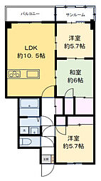 間取図画像 3LDK