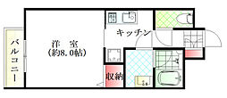 StellaI(ステラワン) 1Kの間取図画像