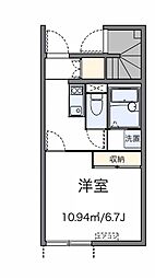 レオネクストプロシード2 1Kの間取図画像