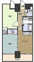 ライオンズマンション平和公園 2LDKの間取図画像