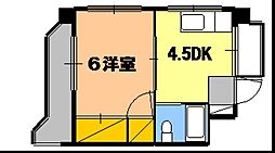 ハイツ古田 1Kの間取図画像