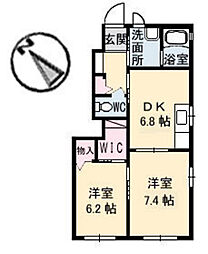 間取図画像 2DK