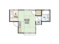 荒槙アパート 1Kの間取図画像