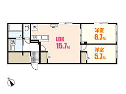 間取図画像 2LDK