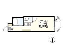 OKKビル ワンルームの間取図画像