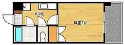 コンフォール三滝 1Kの間取図画像