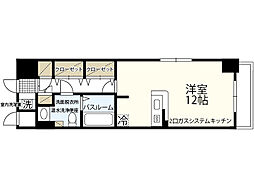 JR新白島駅前東亜ビル ワンルームの間取図画像