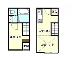 CASACOZY 1LDKの間取図画像