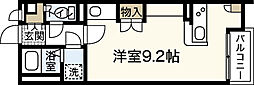 レオネクストサツキ荘 ワンルームの間取図画像