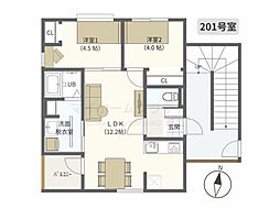 エフェクト地御前北 2LDKの間取図画像