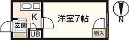 Dragon五日市 1Kの間取図画像