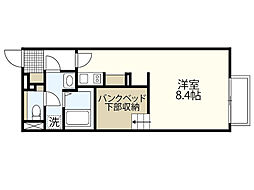 ミランダネクストステージ3 ワンルームの間取図画像