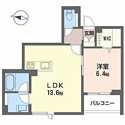 RiCasa 1LDKの間取図画像