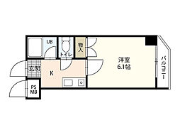 K'S大町 1Kの間取図画像