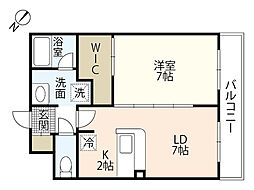 オリオリシティ5 1LDKの間取図画像