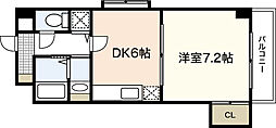 アゼリア中広 1DKの間取図画像
