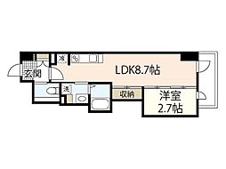 月光舟入川口 1LDKの間取図画像