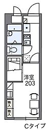 レオパレス国泰寺 1Kの間取図画像