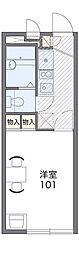 レオパレスTSUKUDA 1Kの間取図画像