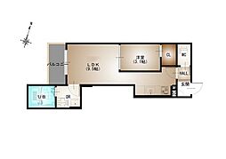 Regalest 青崎I 1LDKの間取図画像
