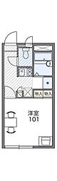 レオパレスVITAE 1Kの間取図画像