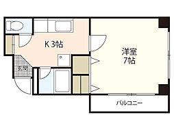 アペックスビル 1Kの間取図画像
