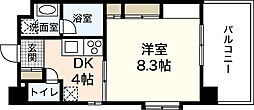 フォーラム牛田-7 1Kの間取図画像