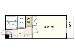 第2中福ビル 1Kの間取図画像