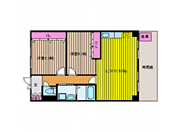 ベストハウス三入 2LDKの間取図画像