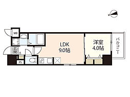S-RESIDENCE本川町afford 1LDKの間取図画像