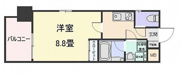 広島県広島市中区舟入本町(賃貸マンション1K・4階・28.56㎡)の写真 その2