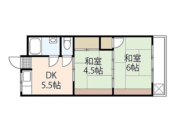 第一住田ビル ｜広島県広島市佐伯区五日市中央7丁目(賃貸マンション2DK・1階・36.00㎡)の写真 その2