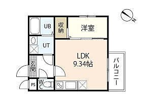 広島県廿日市市地御前1丁目（賃貸アパート1LDK・1階・29.32㎡） その2