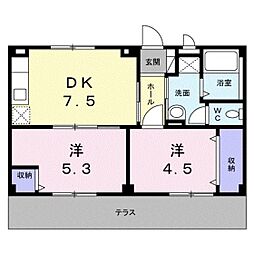 グレイス21 2DKの間取図画像