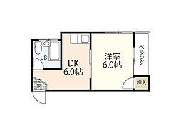山正ビル 1Kの間取図画像