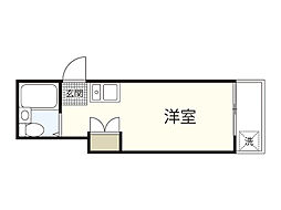 平和堂ビル ワンルームの間取図画像