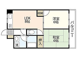 クリオール 2LDKの間取図画像